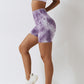 Tie Dye Wide Waistband Slim Fit Sports Shorts