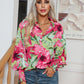 Floral Collared Neck Buttoned Shirt