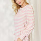 Celeste Full Size Long Bishop Sleeve Striped Top