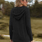 Dropped Shoulder Hooded Blouse