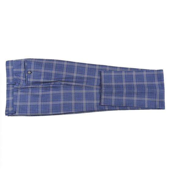 82-60-400EL Blue with Marigold Check Suit