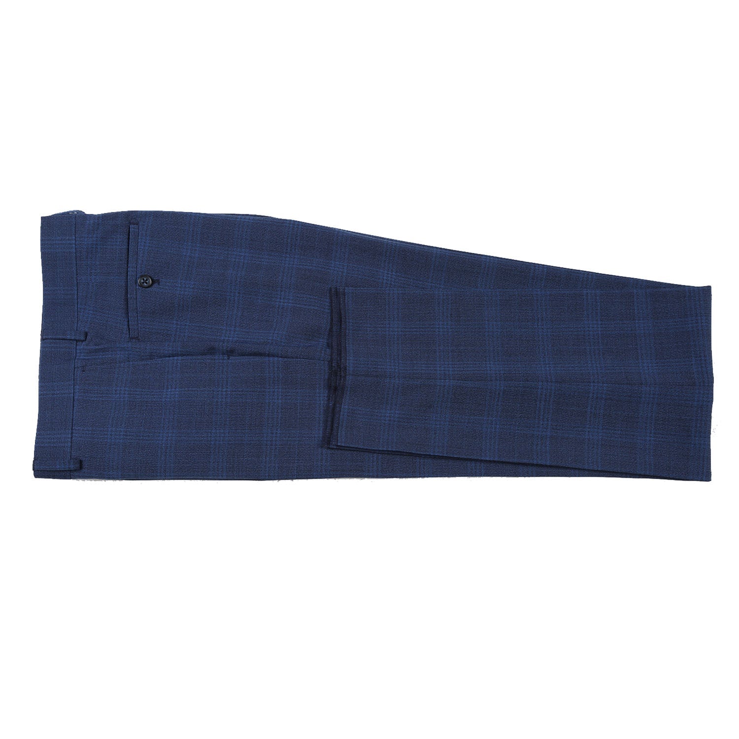 EL72-50-412 Airforce Blue Plaid Wool Suit