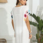 Tassel Boat Neck Flutter Sleeve Cover Up