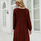 Cable-Knit Long Sleeve Sweater Dress