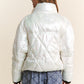 J.NNA Quilted Mock Neck Puffer Jacket