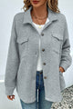 Button Down Collared Jacket Cloudy Blue