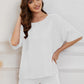 Round Neck Half Sleeve Top and Shorts Lounge Set