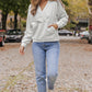 Surplice Long Sleeve Sweatshirt with Pocket