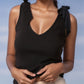 V-Neck Tie Shoulder Tank