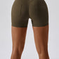 Wide Waistband Back Pocket Sports Shorts