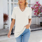 V-Neck Short Sleeve Blouse