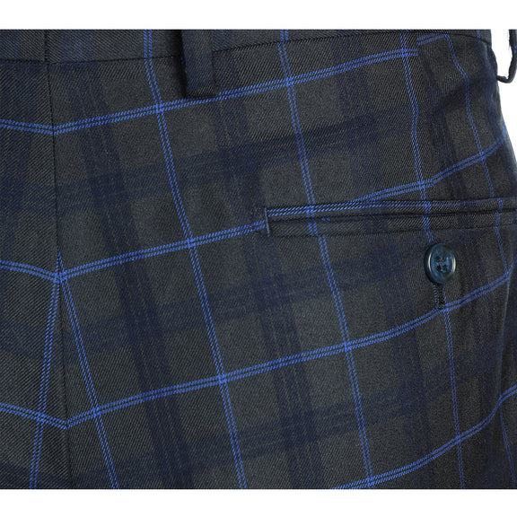 293-27 Men's Classic Fit Checked Suits