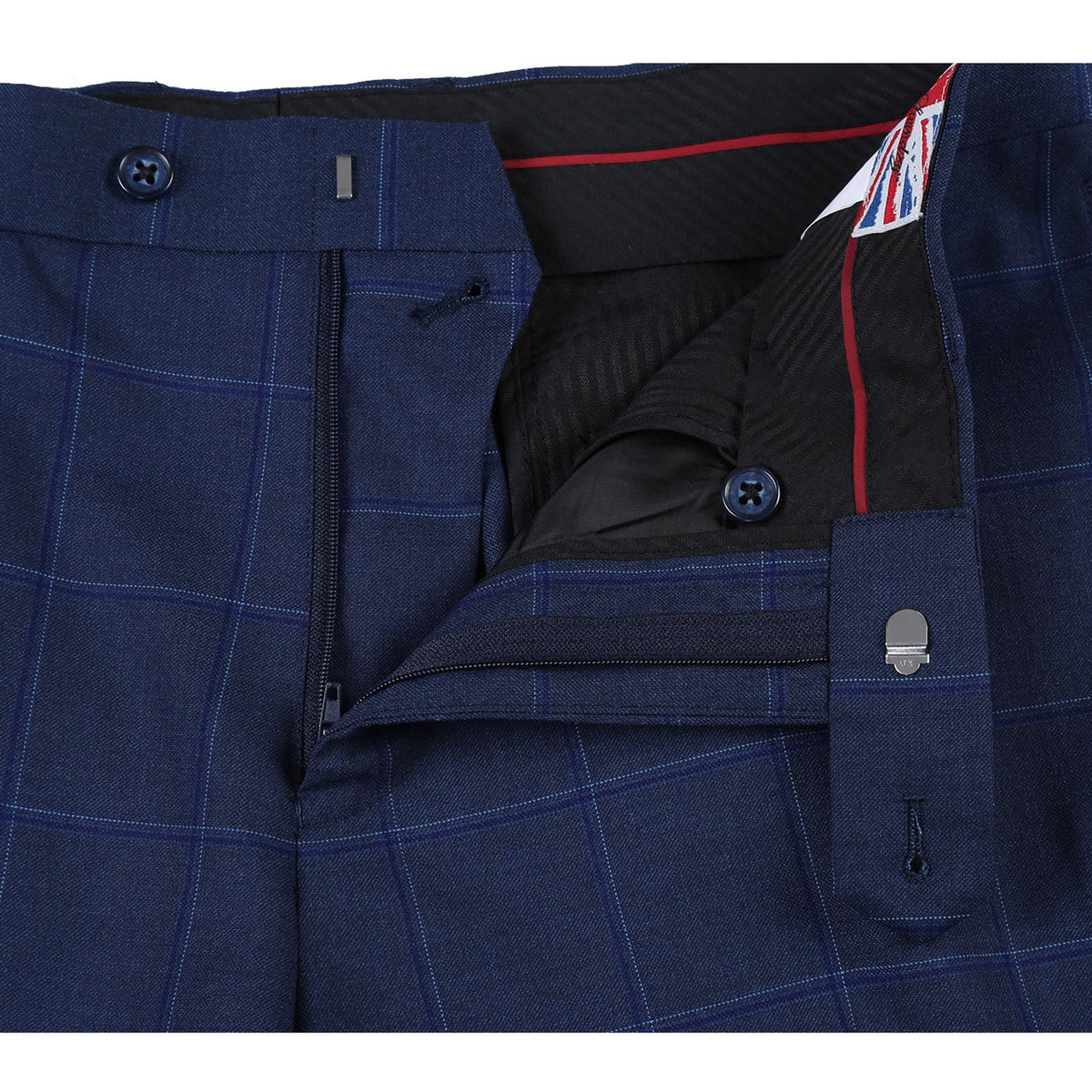 82-52-412EL Dark Blue Windowpane Check Suit