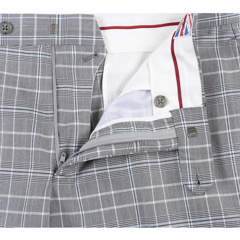 82-60-092EL White Smoke Plaid Suit