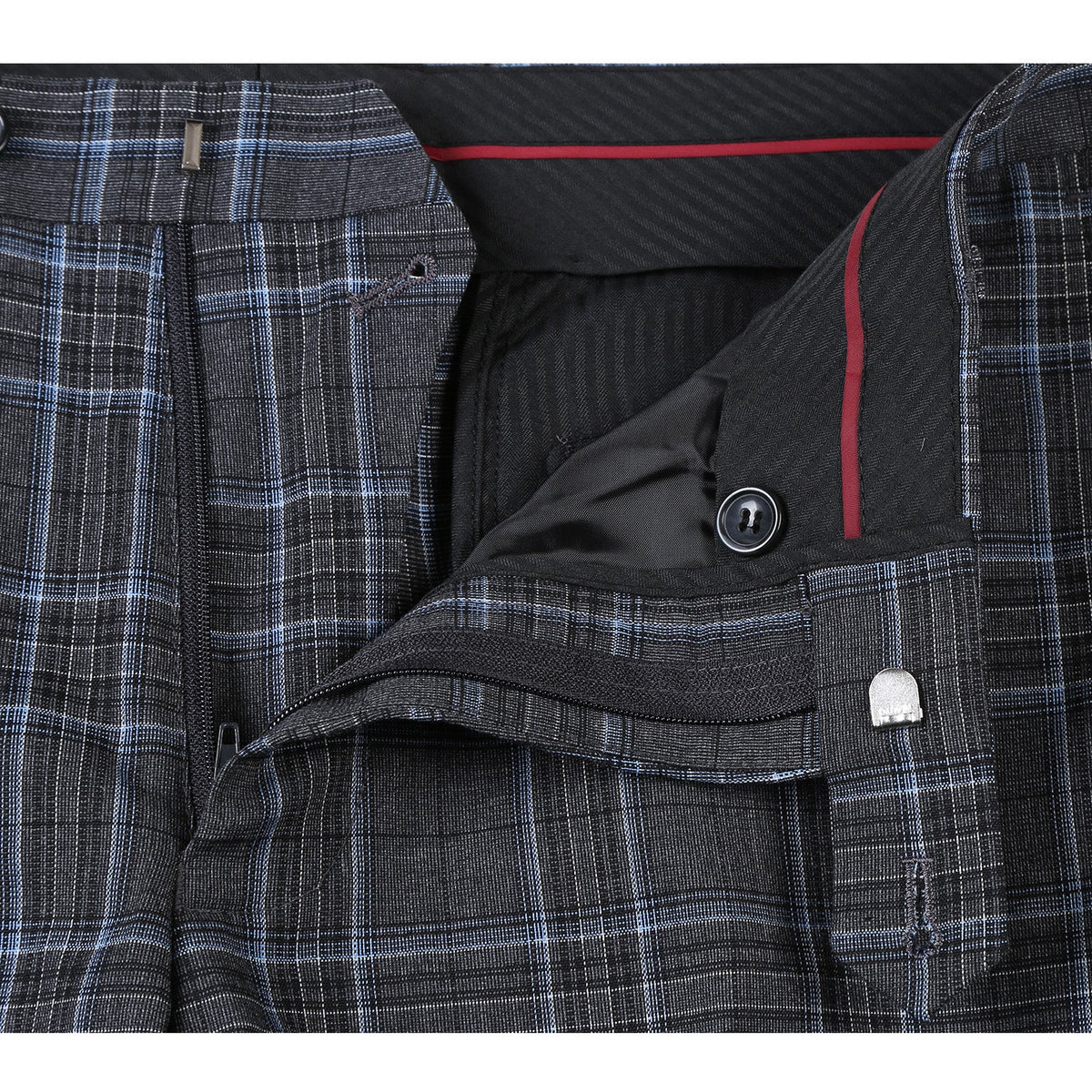 293-28 Men's Slim Fit Checked Suits