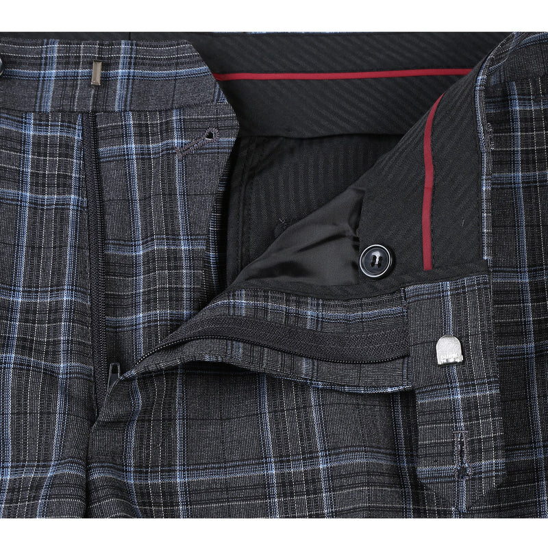 293-28 Men's Slim Fit Checked Suits