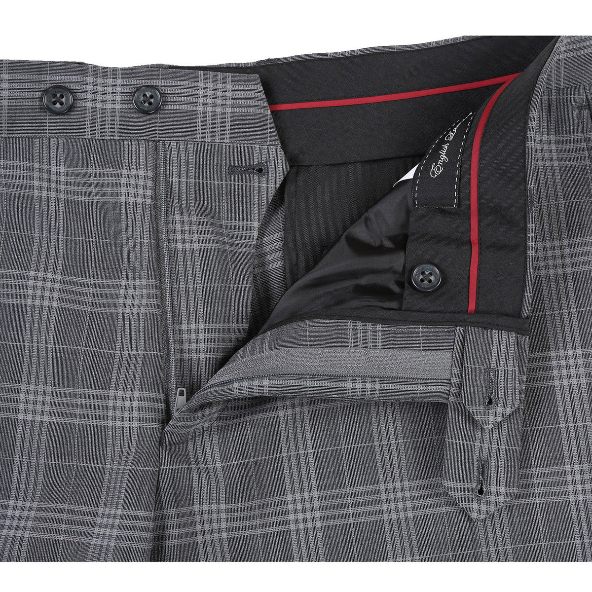 EL72-58-093 Gray Check Peak Wool Suit