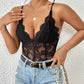 Perfee Lace V-Neck Spaghetti Strap Bodysuit