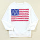 US Flag Round Neck Long Sleeve Sweatshirt