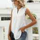 Eyelash Trim Spliced Lace Sleeveless Top