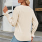 V-Neck Flounce Sleeve Blouse