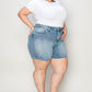 Judy Blue Full Size High Waist Raw Hem Denim Shorts