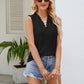 Eyelet Lace Detail V-Neck Tank