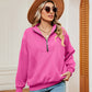 Half-Zip Dropped Shoulder Sweatshirt