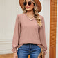 V-Neck Flounce Sleeve Blouse