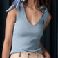 V-Neck Tie Shoulder Tank