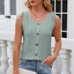 Eyelet Round Neck Wide Strap Tank