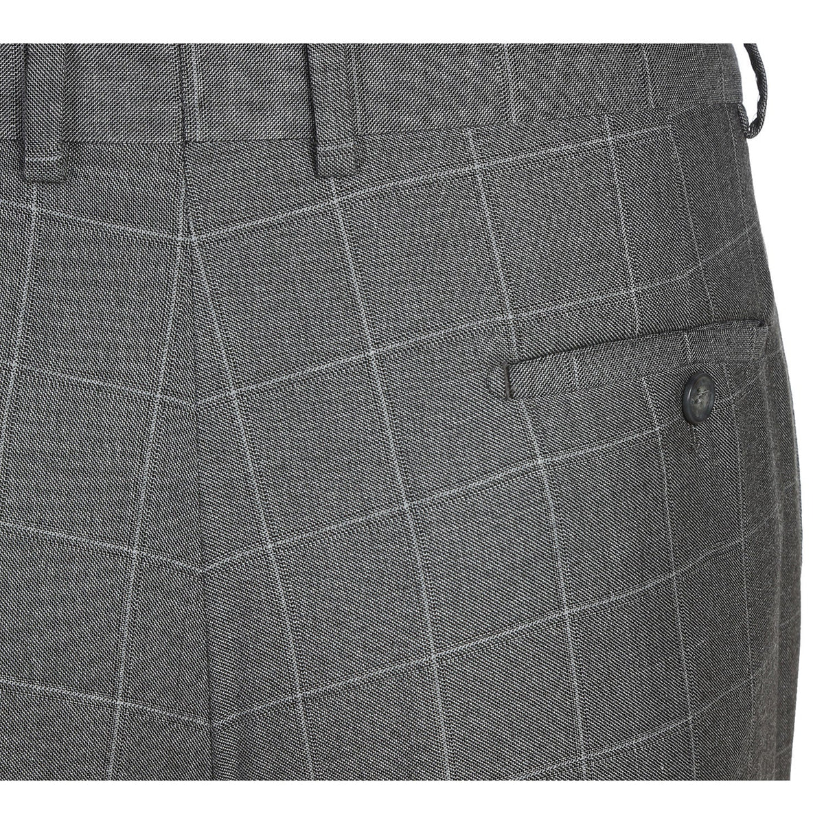 82-54-092EL Slim Fit Gray Windowpane Suit