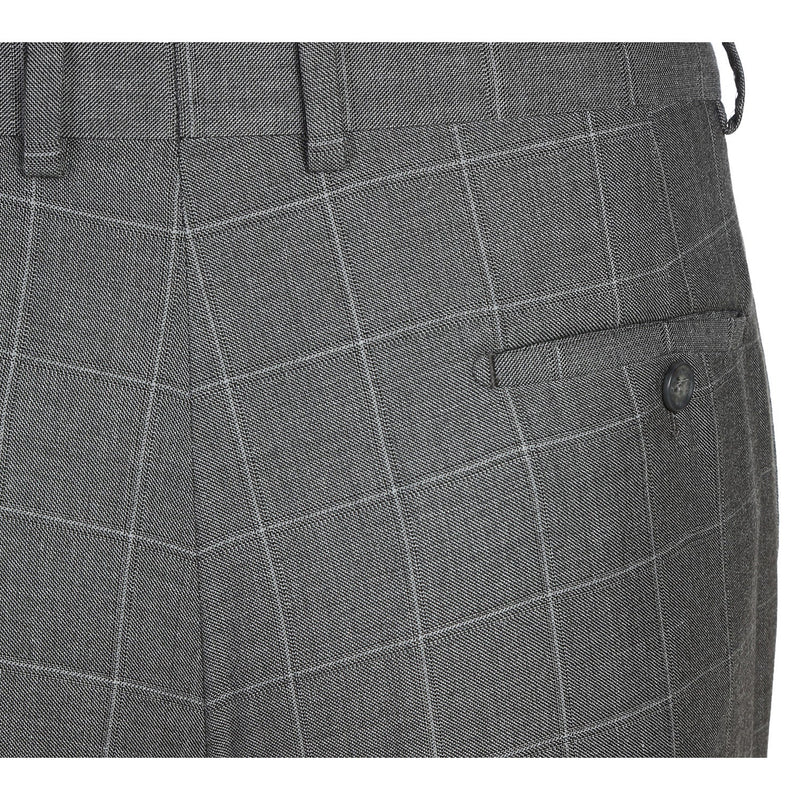 82-54-092EL Slim Fit Gray Windowpane Suit