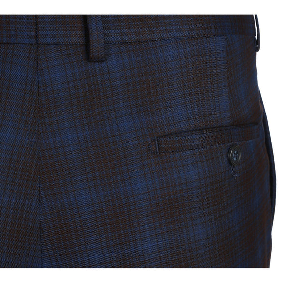 82-55-470EL Navy with Burgundy Check Suit