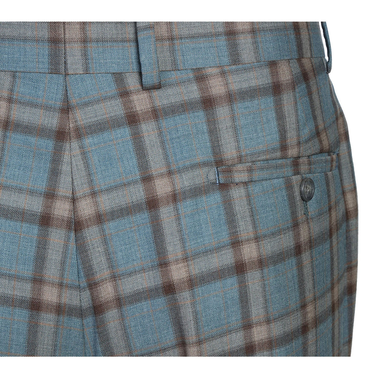 EL72-57-470 Light Gray with Bronze Stereoscopic-Grid Wool Suit