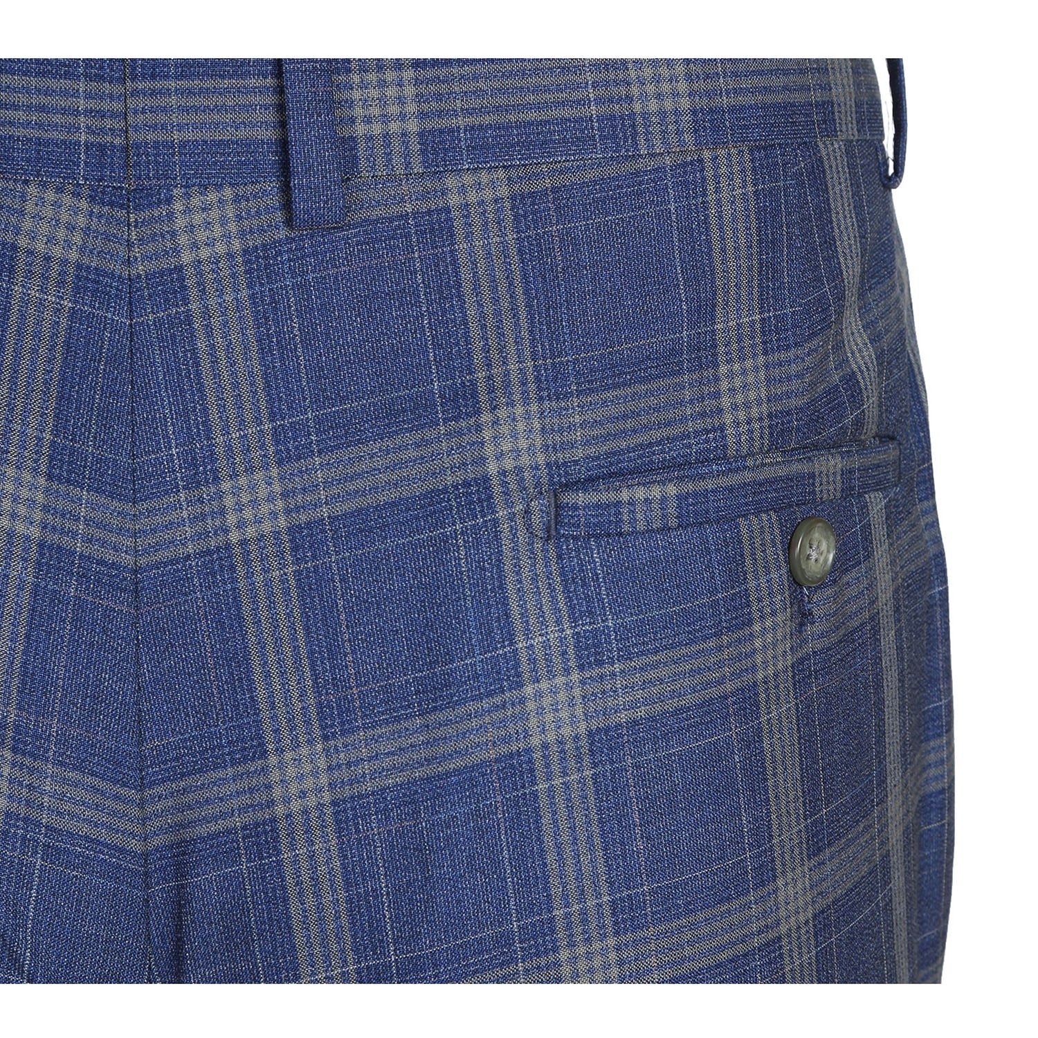 82-60-400EL Blue with Marigold Check Suit