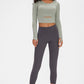 Long Sleeve Cropped Top With Sports Strap