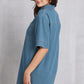 Pocketed Collared Neck Mini Denim Dress