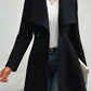 Collared Neck Button Up Long Sleeve Coat