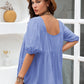 Plus Size Square Neck Half Sleeve Blouse