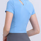 Round Neck Short Sleeve Active Top