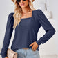 Square Neck Puff Sleeve Blouse