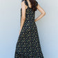 Doublju In The Garden Ruffle Floral Maxi Dress in  Black Yellow Floral