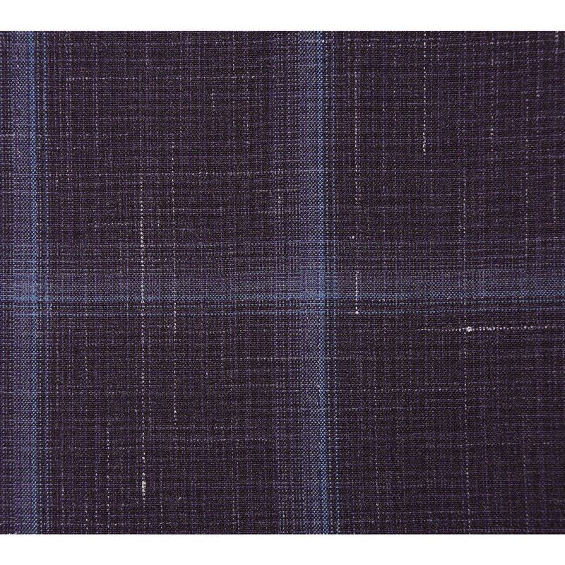EL72-62-900 Purple Window Pane Check Wool Suit