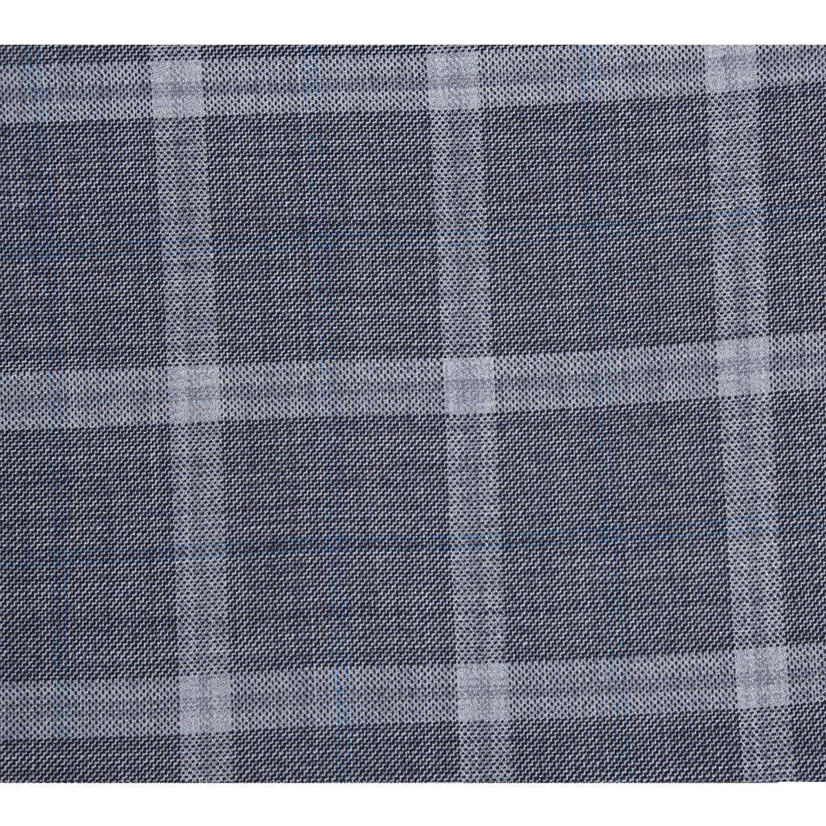 EL72-60-092 Gray Plaid Notch Wool Suit