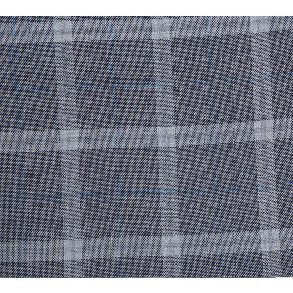 EL72-60-092 Gray Plaid Notch Wool Suit