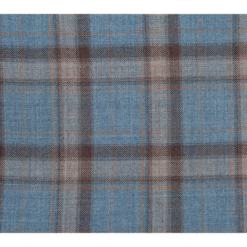 EL72-57-470 Light Gray with Bronze Stereoscopic-Grid Wool Suit