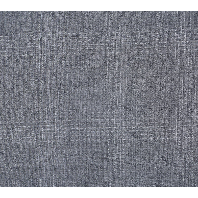 EL72-62-092 Light Gray Window Pane Check Wool Suit