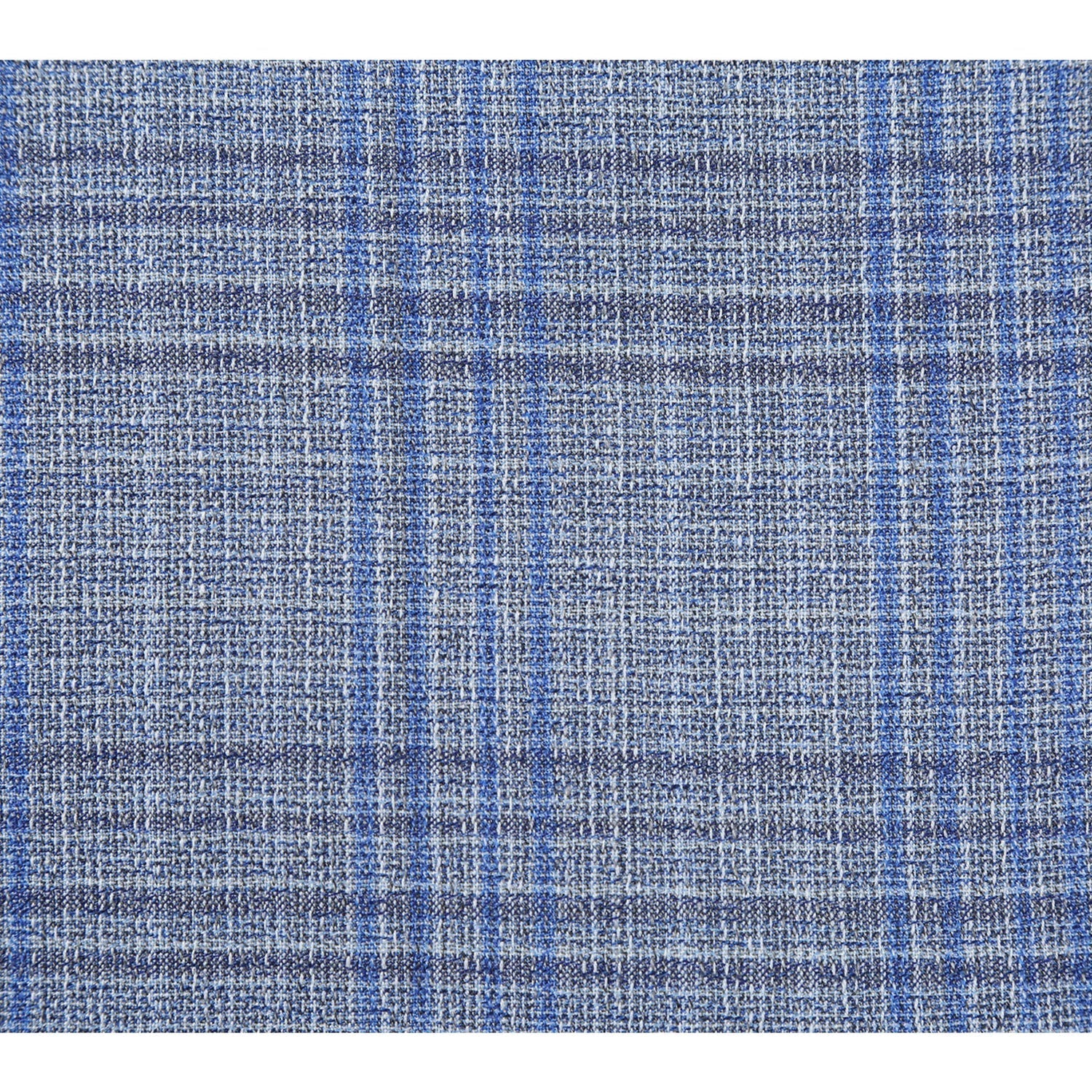 EL72-68-401 Light Gray with Blue Check Wool Suit