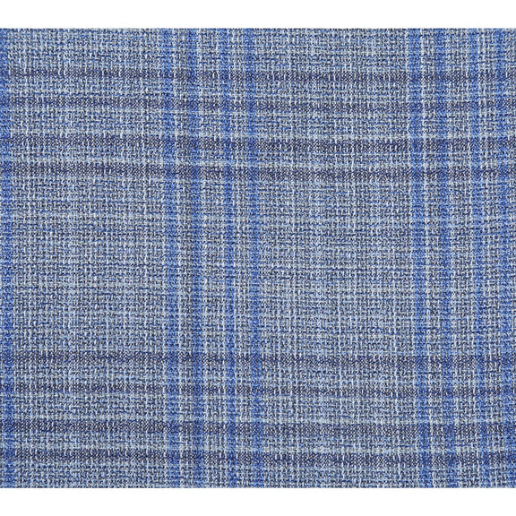 EL72-68-401 Light Gray with Blue Check Wool Suit